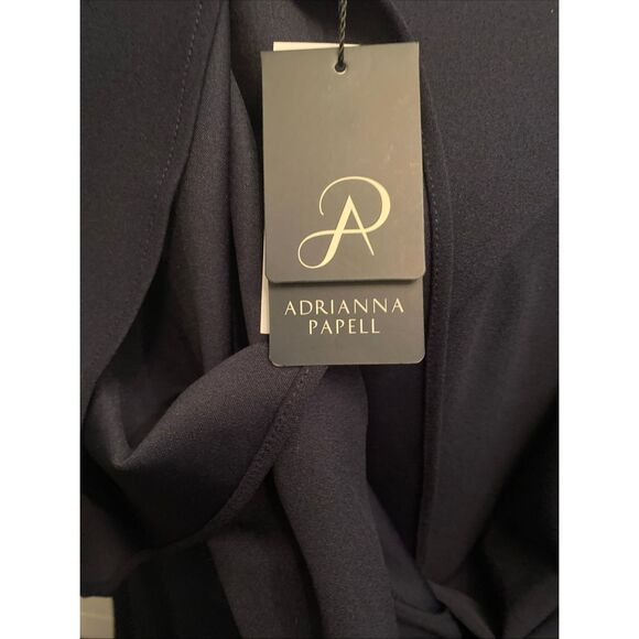ADRIANNA PAPELL MAXI DRESS/LINED/RETAIL$229/ SIZE  8 /NEW W TAG/NAVY - Picture 12 of 14